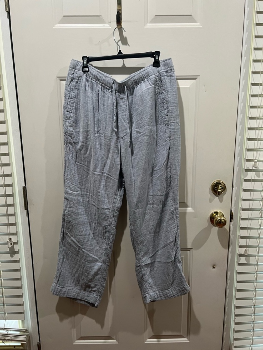 Abercrombie & Fitch Light Gray Wide Leg 100% Cotton Pants